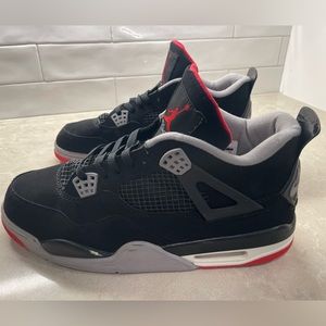 Size 12 - Jordan 4 Retro Bred Black/Fire Red Cement 2016